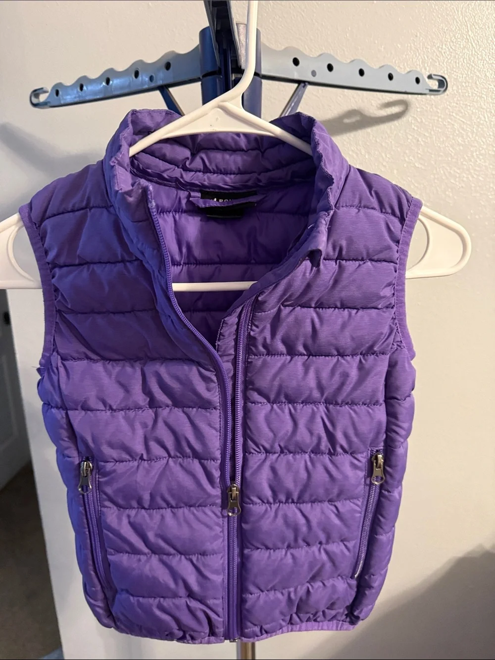Kids Purple Quilted Puffer Vest - Unbranded
